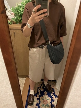 「アイテム（腕時計、ブラウン系）」を使った、NOSAさん（レディース・156cm）の夏コーディネート