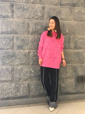 「diesel denim」｜Remi*Ｙさん（レディース・156cm）の冬コーディネート