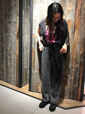 「異素材トップス」｜Remi*Ｙさん（レディース・156cm）の夏コーディネート