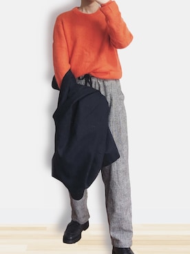 「アイテム（ステンカラーコート）」を使った、maluchanさん（メンズ・161cm・20代）の春コーディネート