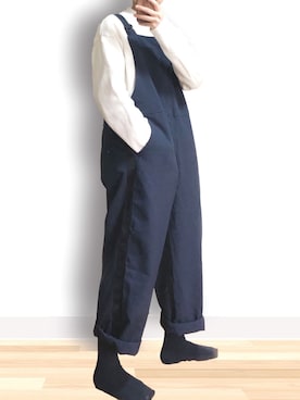 「アイテム（サロペット/オーバーオール）」を使った、maluchanさん（メンズ・161cm・20代）の春コーディネート