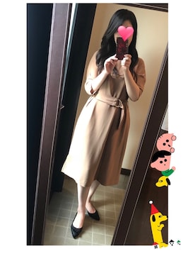 「お仕事スタイル」｜「アイテム（ワンピース/ドレス）」を使った、mikaさん（レディース・166cm）の秋コーディネート