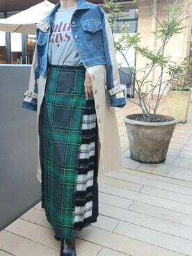 「大人シンプル」｜「アイテム（トレンチコート）」を使った、SaaChaさん（レディース・160cm）の秋コーディネート