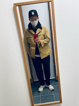 「ASICS（アシックス）のGEL-1090【スニーカー/メンズ/ユニセックス】（スニーカー）」を使った、ラスティーさん（メンズ・178cm）の冬コーディネート
