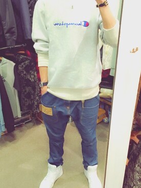 「UNDEFEATED （アンディフィーテッド）のアイテム（スウェット）」を使った、jinyaさん（メンズ・175cm）の冬コーディネート
