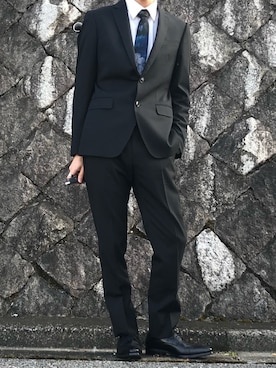 「成人式」｜「アイテム（セットアップ）」を使った、虚空さん（メンズ・178cm）の春コーディネート