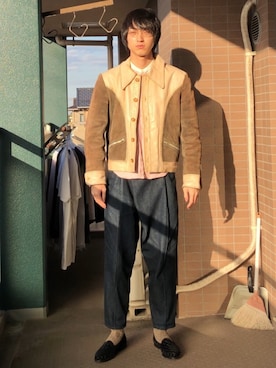 「Santoni（サントーニ）のアイテム（シューズ）」を使った、けいすけさん（メンズ・179cm）の春コーディネート