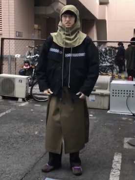 「ラップパンツ」｜「アイテム（ブルゾン）」を使った、けいすけさん（メンズ・179cm）の春コーディネート