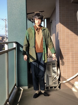 「Santoni（サントーニ）のアイテム（シューズ）」を使った、けいすけさん（メンズ・179cm）の春コーディネート