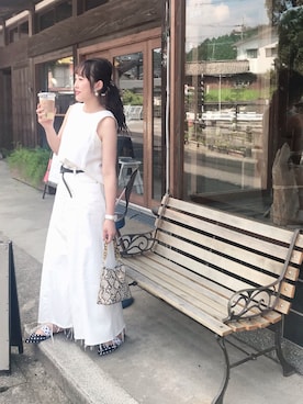 「UNBILLION（アンビリオン）のアイテム」を使った、YUKIEさん（レディース・156cm）の夏コーディネート