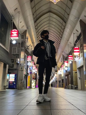 「G.O.C（ジーオーシー）のアイテム（ダウンジャケット/コート）」を使った、トマト山田@TWICEYouTuberさん（メンズ・170cm）の冬コーディネート