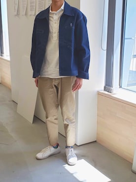 「OSHKOSH（オシュコシュ）のアイテム（ジャケット/アウター）」を使った、mochikenさん（メンズ・178cm）の春コーディネート