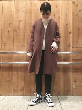 「アパートバイローリーズ」｜「アイテム（スニーカー）」を使った、momoさん（レディース・167cm）の冬コーディネート