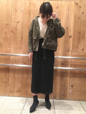 「アパートバイローリーズ」｜「アイテム（マウンテンパーカー）」を使った、momoさん（レディース・167cm）の冬コーディネート