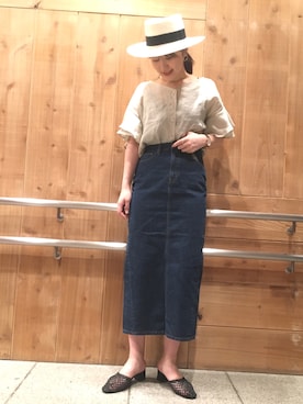 「アパートバイローリーズ」｜「アイテム（帽子）」を使った、momoさん（レディース・167cm）の春コーディネート