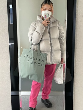 「マーガレット・ハウエル(MARGARET HOWELL)」｜「アイテム（ジャケット/アウター）」を使った、이さん（レディース・155cm）の冬コーディネート