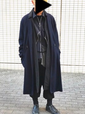「Lui's（ルイス）のアイテム（ステンカラーコート）」を使った、りょうさん（メンズ・172cm）の冬コーディネート