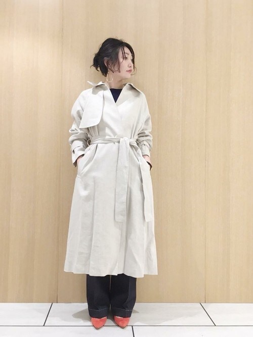 ROPE'（ロペ）の「【スプリングコート】リネンレーヨンガウントレンチ