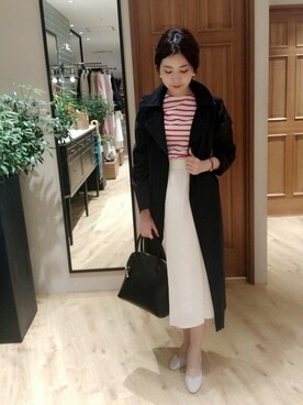 「マリン」｜「アイテム（その他アウター）」を使った、本社 プレスさん（レディース・156cm）の春コーディネート
