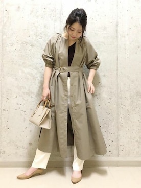 「アイテム（ワンピース/ドレス、グリーン系）」を使った、本社 プレスさん（レディース・154cm）の夏コーディネート