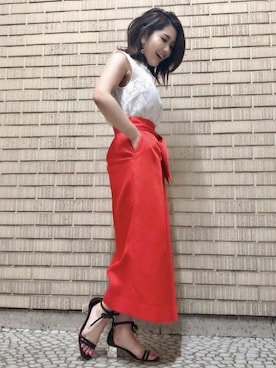 「ラップスカート」｜本社 プレスさん（レディース・150cm）の夏コーディネート