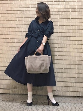 「ROPE'（ロペ）のアイテム（バッグ）」を使った、本社 プレスさん（レディース・150cm）の秋コーディネート