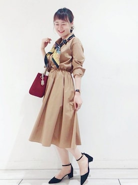 本社 プレスさん（レディース・163cm）の秋コーディネート