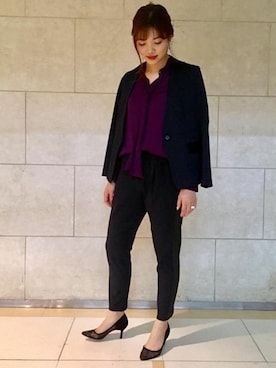 本社 プレスさん（レディース・167cm）の秋コーディネート