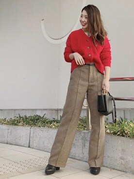 本社 プレスさん（レディース・154cm）の秋コーディネート