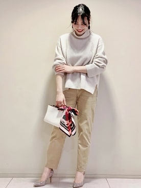 「ROPE'（ロペ）のアイテム（バッグ）」を使った、本社 プレスさん（レディース・161cm）の秋コーディネート