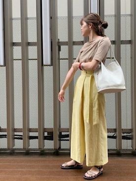 「ROPE'（ロペ）のアイテム（バッグ）」を使った、本社 プレスさん（レディース・167cm）の春コーディネート