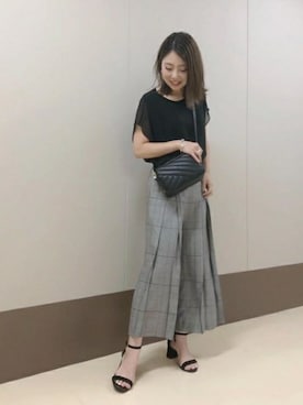 「お財布ショルダー」｜本社 プレスさん（レディース・154cm）の秋コーディネート