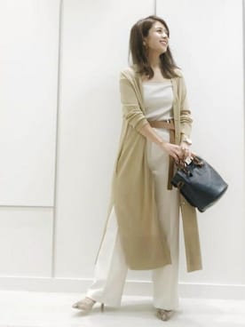 「ホワイトパンツ」｜本社 プレスさん（レディース・151cm）の秋コーディネート