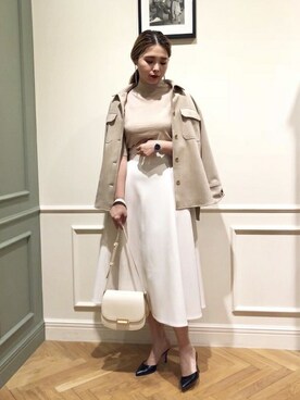 「着まわしコーデ」｜「アイテム（ジャケット/アウター）」を使った、本社 プレスさん（レディース・168cm）の秋コーディネート