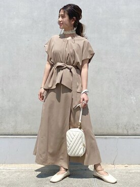 「アイテム（バンダナ/スカーフ）」を使った、本社 プレスさん（レディース・151cm）の春コーディネート