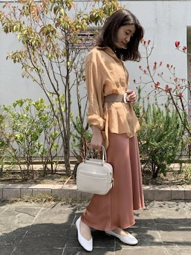 本社 プレスさん（レディース・156cm）の春コーディネート