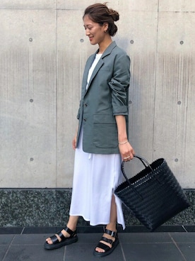 本社 プレスさん（レディース・167cm）の夏コーディネート