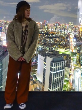 「MACPHEE（マカフィー）のアイテム（ブルゾン）」を使った、ぽんきちさん☆さん（レディース・150cm）の冬コーディネート
