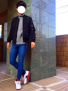 「YEVS（イーブス）のアイテム（ジャケット/アウター）」を使った、こうさん（メンズ・175cm）の冬コーディネート