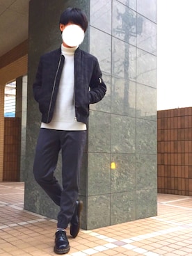 「YEVS（イーブス）のアイテム（ジャケット/アウター）」を使った、こうさん（メンズ・175cm）の冬コーディネート