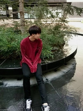 「GGD（ジージーディー）のアイテム（スウェット）」を使った、あああああさん（メンズ・172cm）の秋コーディネート