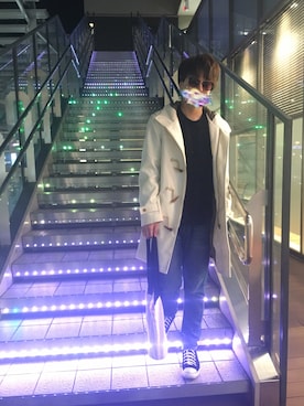 「no brand（ノーブランド）のアイテム（ダッフルコート）」を使った、あああああさん（メンズ・172cm）の冬コーディネート