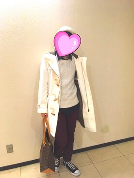 「no brand（ノーブランド）のアイテム（ダッフルコート）」を使った、あああああさん（メンズ・172cm）の冬コーディネート