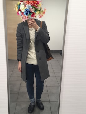 「UNIQLO（ユニクロ）のWOMEN ウルトラストレッチジーンズ（デニムパンツ）」を使った、あああああさん（メンズ・172cm）の冬コーディネート