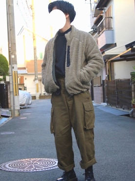 「超極暖ヒートテック」｜Oさん（メンズ・166cm）の冬コーディネート