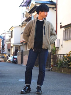 「超極暖ヒートテック」｜Oさん（メンズ・166cm）の冬コーディネート
