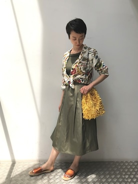 「maypol（マイポル）のアイテム」を使った、nano・universe 鳴海有加さん（レディース・164cm）の春コーディネート