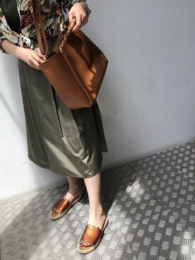 「maypol（マイポル）のアイテム」を使った、nano・universe 鳴海有加さん（レディース・164cm）の春コーディネート