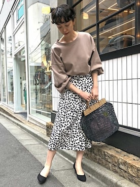 「HALIN（ハリン）のアイテム」を使った、nano・universe 鳴海有加さん（レディース・164cm）の冬コーディネート