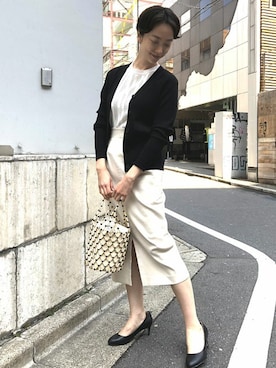 「HALIN（ハリン）のアイテム」を使った、nano・universe 鳴海有加さん（レディース・164cm）の冬コーディネート